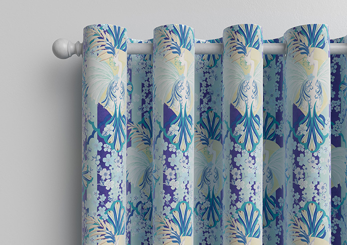 Faded Glamour, China Blue Stripe - Made To Measure Curtains - Image 12